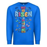 True Royal he is risen cross Premium Sweatshirt - MaliasSmallBusiness