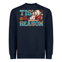 Navy tis' the season baseball Heavyweight Sweatshirt - Zillion Design Studio