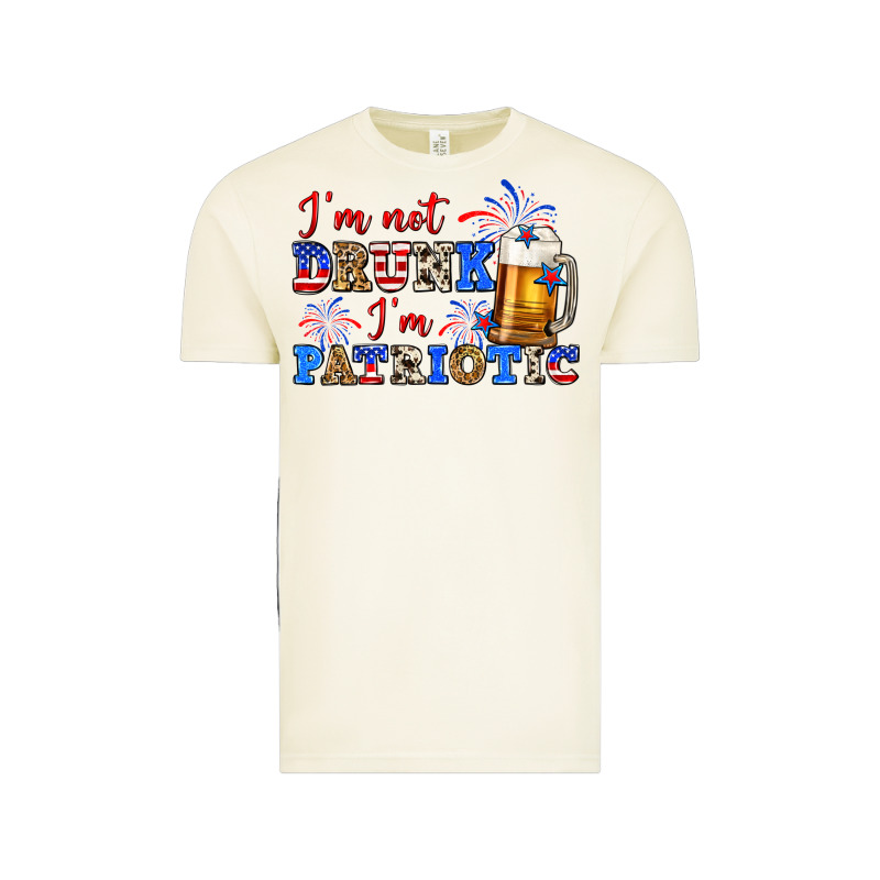 I'm Not Drunk I'm Patriotic Zillion Vintage Tee by Zillion Design Studio | Teevron