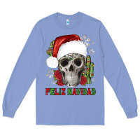 Colony Blue feliz navidad skull cactus Long Sleeve Tee - JahusDesignShop
