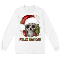 White feliz navidad skull cactus Long Sleeve Tee - JahusDesignShop