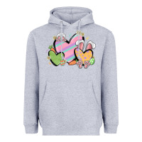 Heather Grey easter hearts Heavyweight Hoodie - MaliasSmallBusiness