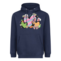 Navy easter hearts Heavyweight Hoodie - MaliasSmallBusiness