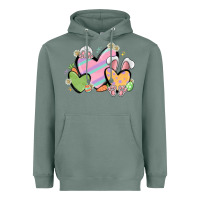 Sage easter hearts Heavyweight Hoodie - MaliasSmallBusiness