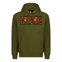 Army Green Oh Holy Night Premium Hoodie - BundleAndBundleShop