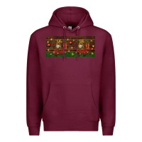 Burgundy Oh Holy Night Premium Hoodie - BundleAndBundleShop