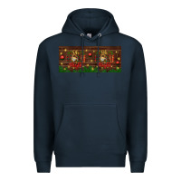 Navy Oh Holy Night Premium Hoodie - BundleAndBundleShop
