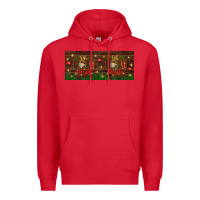 Red Oh Holy Night Premium Hoodie - BundleAndBundleShop