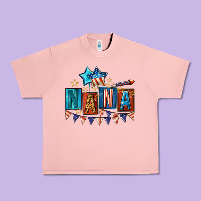 American Nana 4th Of July Urban Heavy Tee Designed By Cowgirlartshop