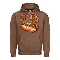 Chestnut hot dog Zipper Hoodie - AdoDesignShop