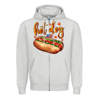 Dove Grey hot dog Zipper Hoodie - AdoDesignShop