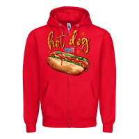 Red hot dog Zipper Hoodie - AdoDesignShop