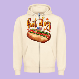 Hot Dog Zipper Hoodie Designed By Adodesignshop