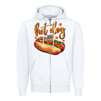 White hot dog Zipper Hoodie - AdoDesignShop