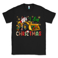 Black i dig Christmas bulldozer santa Classic Tee - JahusDesignShop