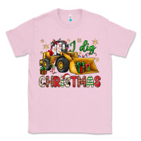 Bubblegum Pink i dig Christmas bulldozer santa Classic Tee - JahusDesignShop