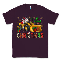 Plum i dig Christmas bulldozer santa Classic Tee - JahusDesignShop