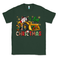 Sports Green i dig Christmas bulldozer santa Classic Tee - JahusDesignShop