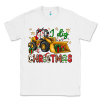 White i dig Christmas bulldozer santa Classic Tee - JahusDesignShop