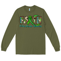 Army Green faith kidney disease awareness Long Sleeve Tee - JahusDesignShop