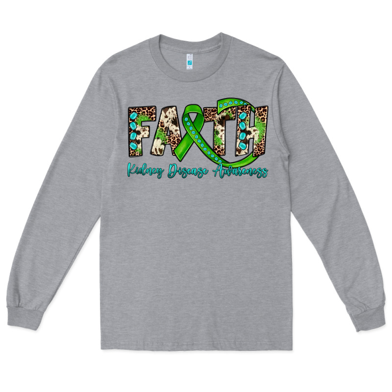 Faith Kidney Disease Awareness Long Sleeve Tee by JahusDesignShop | Teevron