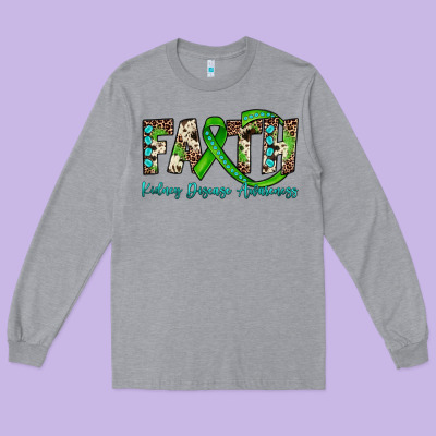 Faith Kidney Disease Awareness Long Sleeve Tee Designed By Jahusdesignshop