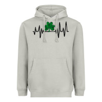 Moon Dust shamrock heartbeat Heavyweight Hoodie - MaliasSmallBusiness