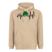 Mushroom shamrock heartbeat Heavyweight Hoodie - MaliasSmallBusiness