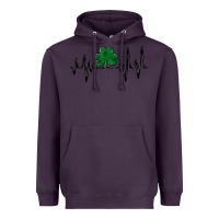Plum shamrock heartbeat Heavyweight Hoodie - MaliasSmallBusiness
