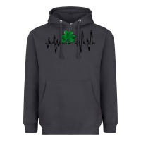 Smoke shamrock heartbeat Heavyweight Hoodie - MaliasSmallBusiness