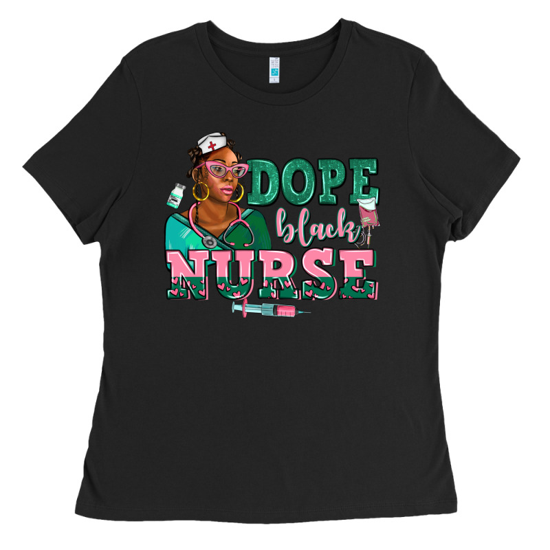 Afro  Nurse Dope Black Ladies Tee by AdoDesignShop | Teevron