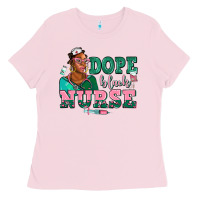 Bubblegum Pink afro  nurse dope black Ladies Tee - AdoDesignShop