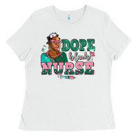 White afro  nurse dope black Ladies Tee - AdoDesignShop
