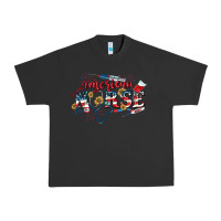 Pigment Black American Nurse 4th of July Urban Heavy Tee - CowGirlArtShop