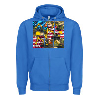 True Royal excavator American flag Zipper Hoodie - Artiststas