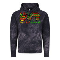 Cloud Black peace love juneteenth Vintage Hoodie - Zillion Design Studio