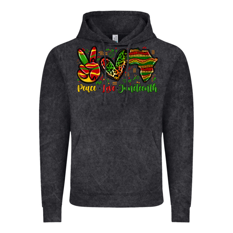 Peace Love Juneteenth Vintage Hoodie by Zillion Design Studio | Teevron