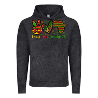 Vintage Black peace love juneteenth Vintage Hoodie - Zillion Design Studio