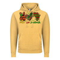 Vintage Mustard peace love juneteenth Vintage Hoodie - Zillion Design Studio