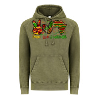 Vintage Olive peace love juneteenth Vintage Hoodie - Zillion Design Studio