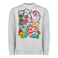 Heather Grey love summer nurse Heavyweight Sweatshirt - texasbilliewilder