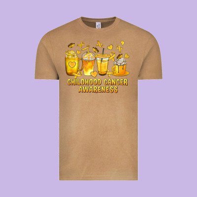 Childhood Cancer Awareness Coffee Cups Vintage Tee Designed By Texasbilliewilder