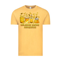 Vintage Mustard Childhood Cancer Awareness Coffee Cups Vintage Tee - texasbilliewilder