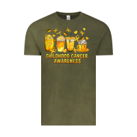 Vintage Olive Childhood Cancer Awareness Coffee Cups Vintage Tee - texasbilliewilder