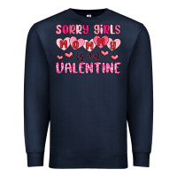 Navy sorry girls mommy is my valentine Premium Sweatshirt - MaliasSmallBusiness