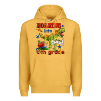 Mustard roaring into 6th grade Premium Hoodie - BundleAndBundleShop