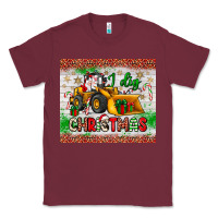 Burgundy i dig christmas bulldozer santa Classic Tee - JahusDesignShop
