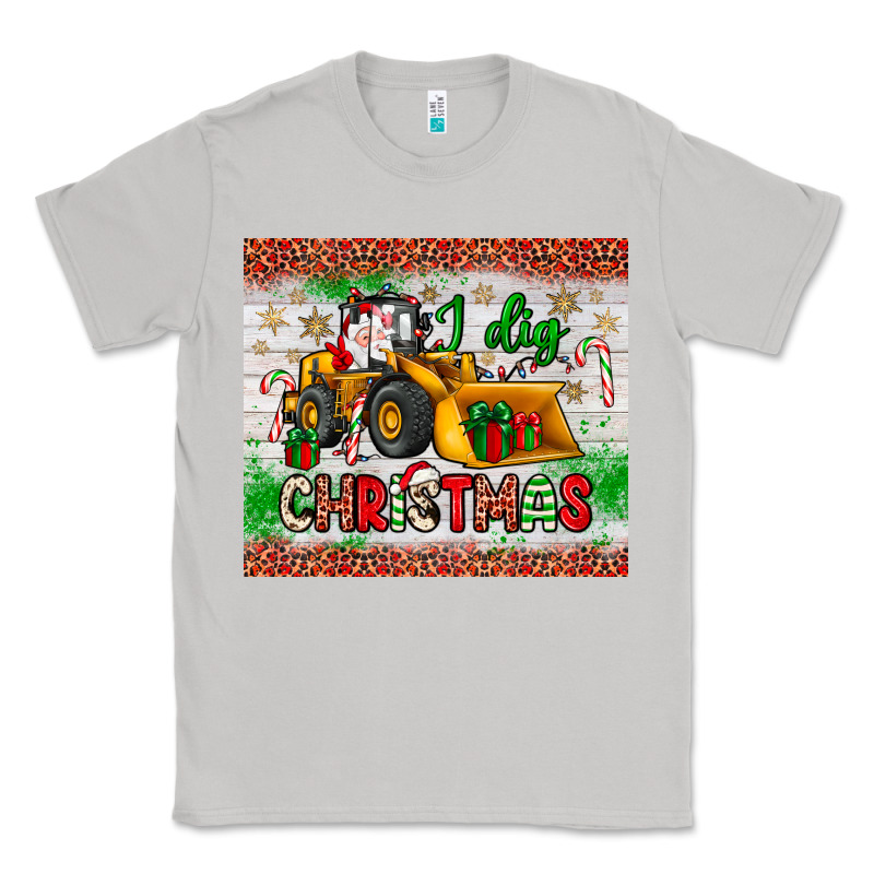 I Dig Christmas Bulldozer Santa Classic Tee by JahusDesignShop | Teevron