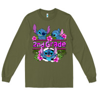 Army Green preview flower stitch 2nd grade Long Sleeve Tee - AdoDesignShop