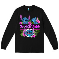 Black preview flower stitch 2nd grade Long Sleeve Tee - AdoDesignShop
